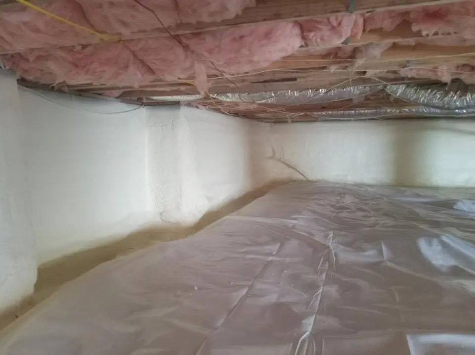 Crawl space encapsulation with closed-cell spray foam for Attic Insulation in Eureka